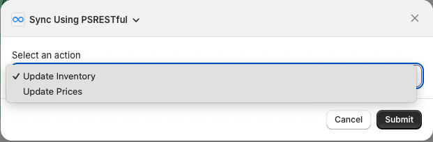 Admin Actions View